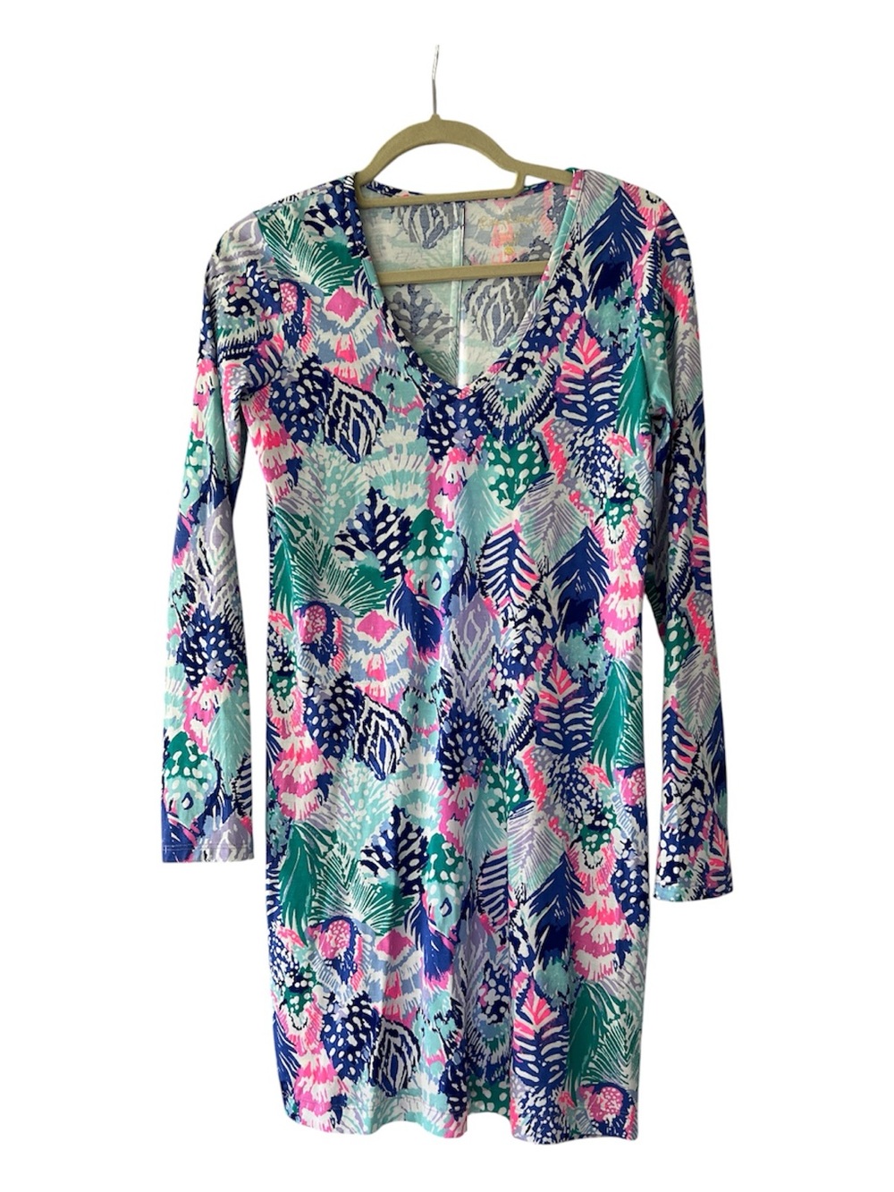 Lilly Pulitzer Beacon Long Sleeve Shift Dress Tropical print